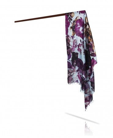 Палантин Женский W40-PORTE.FLEUR/VIOLETTE